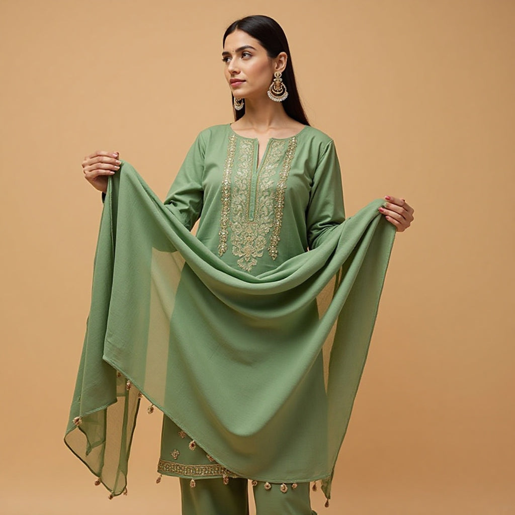 UNSTECH GREEN SALWAR SUIT
