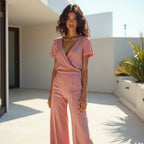 Women Solid dusty rose co-ord set