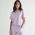 women solid lavender co-ord set