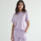 women solid lavender co-ord set